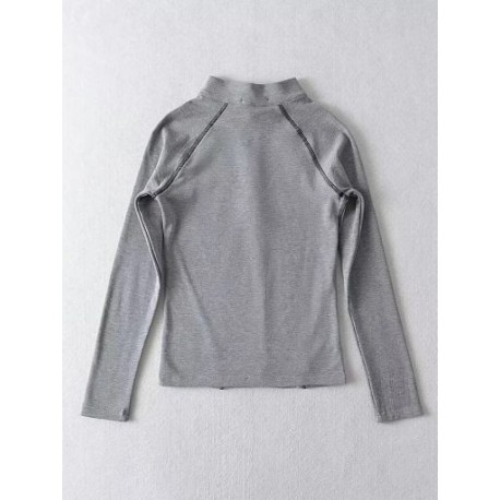 Szín: szürke S - Akaily őszi szürke patchwork pólók női utcai ruházathoz 2022 fekete csíkos hosszú ujjú Y2K felsők