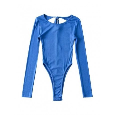 Szín: kék S - Akaily őszi fekete hát nélküli body női szexi egyrészes rave ruhák 2022 rózsaszín hosszú ujjú bandage