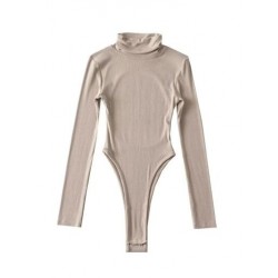 Szín: Turtleneck Apricot S - Akaily őszi fekete hát nélküli body női szexi egyrészes rave outfitek 2022 rózsaszín