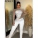 Szín: fekete XXL - Akaily Fall Black Diamonds Jumpsuit Női See Throguh One Piece Party Outfitek 2022 Mesh Patchwork Bodycon