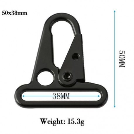 Szín: 50x38mm - 1 db új ötvözet sasszáj csere horog öv karabiner heveder csat akasztó karabiner kapcsok kültéri