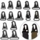 Szín: 50x38mm - 1 db új ötvözet sasszáj csere horog öv karabiner heveder csat akasztó karabiner kapcsok kültéri