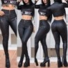 Szín: fekete S - Női PU bőr cipzár Skinny Pants Fekete ceruzanadrág