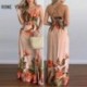 Szín: MULTI XL - Női Elegáns Szexi Spagettipántos Criss Cross Folds Maxi High Silt Szexi A-vonalú nyaralóruhák