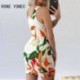 Szín: MULTI L - Női Alkalmi Tank All Over Print Ujjatlan Mini Bodycon Szexi ruha