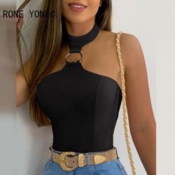 Szín: fekete XL - Női elegáns, szexi, tömör kötőfék, ujjatlan nyári alkalmi szexi Camis Crop felsők