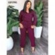 Szín: kék L - Női irodai alsónadrág Női jumpsuit Alkalmi, lehajtható gallérral, hosszú ujjú overallok Utcai ruházat,