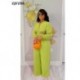 Szín: narancssárga M - Neon színű Bohemian Rompers Női Jumpsuit Sweet Girl Deep V nyakú, hosszú ujjú egyrészes overál