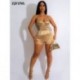 Szín: zöld XXL - Luxus női spagettipántos Bodycon játszóruhák Elegáns pánt nélküli ujjatlan egyrészes jumpsuit