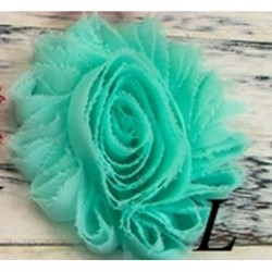 Szín: L klip nélkül - 10db/tétel 2,6&quot  15 színű Fashion Chic kopott sifon virágok kopott szövet virágok hajcsat