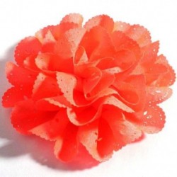 Szín: narancssárga 1 db - 1 db 10 cm-es 20 színű divatos üreges kivirágzott fűzőlyukú hajszövet virágok, puha,