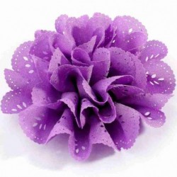 Szín: Levendula 1 db - 1 db 10 cm-es 20 színű divatos üreges kivirágzott fűzőlyukú hajszövet virágok puha, elegáns