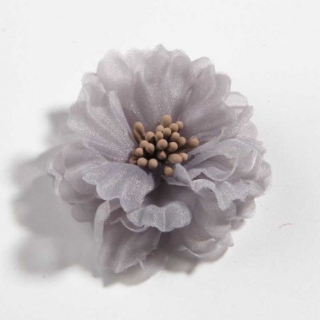 Szín: szürke klip nélkül - 10 DB 5 cm-es 2&quot  új divatos virágos szövet virágok gyufával Center kézzel készített