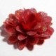 Szín: piros klip nélkül - 5 db 8 cm-es divatos flitterek sima aranyporos szövet virágok fejpántokhoz Kézzel készített