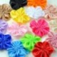 Fekete szín - 10db/tétel 2&quot  16 színű hajkapcsok szatén szalag szirom virág hajhoz kiegészítők mesterséges fodros