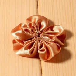 Szín: barna - 10db/tétel 2&quot  16 színű hajkapcsok szatén szalag szirom virág hajhoz kiegészítők mesterséges fodros