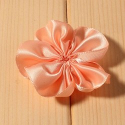 Szín: lazac - 10db/tétel 2&quot  16 színű hajkapcsok szatén szalag szirom virág hajhoz kiegészítők mesterséges fodros
