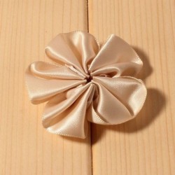 Szín: bézs - 10db/tétel 2&quot  16 színű hajkapcsok szatén szalag szirom virág hajhoz kiegészítők mesterséges fodros