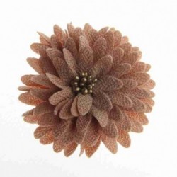 Szín: Khaki klip nélkül - 5 DB 7,5 cm-es 3&quot  csipkeszövet virágok Boutique fejpántokhoz Sifon fejfedő esküvői