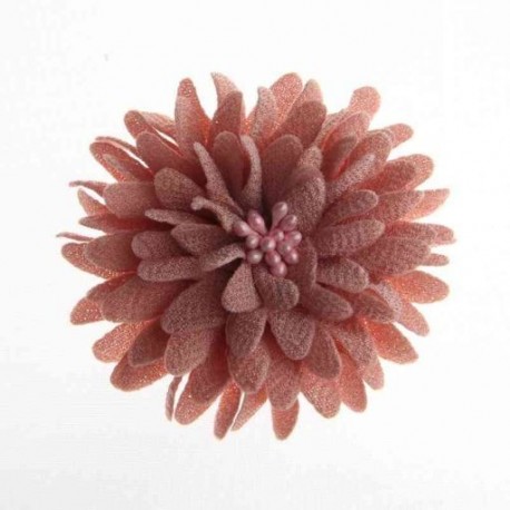 Szín: őszibarack klip nélkül - 5 DB 7,5 cm-es 3&quot  csipkeszövet virágok Boutique fejpántokhoz Sifon fejfedő esküvői