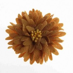 Szín: sárga klip nélkül - 5 DB 7,5 cm-es 3&quot  csipkeszövet virágok Boutique fejpántokhoz Sifon fejfedő esküvői