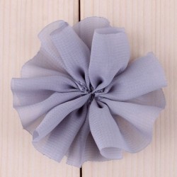 Szín: szürke klip nélkül - 10db 6,5cm 15szín DIY tömör sifon balerina hajvirág klipekkel Kiegészítők Műszövet