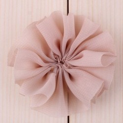 Szín: Khaki klip nélkül - 10db 6,5cm 15szín DIY tömör sifon balerina hajvirág klipekkel Kiegészítők Műszövet