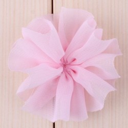 Szín: rózsaszín klip nélkül - 10db 6,5cm 15szín DIY tömör sifon balerina hajvirág klipekkel Kiegészítők Műszövet