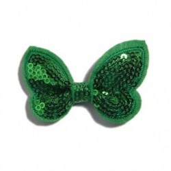 Szín: zöld - 10 DB 2,3&quot -es 6 cm-es mini flitteres haj masni lányoknak fejpánt Boutique Butterfly formájú haj masni