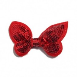 Piros szín - 10 DB 2,3&quot -es 6 cm-es mini flitteres haj masni lányoknak fejpánt Boutique Butterfly formájú haj masni