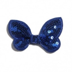 Szín: Royal - 10 DB 2,3&quot -es 6 cm-es mini flitteres haj masni lányoknak fejpánt Boutique Butterfly formájú haj masni