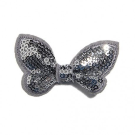 Szín: Szürke - 10 DB 2,3&quot -es 6 cm-es mini flitteres haj masni lányoknak fejpánt Boutique Butterfly formájú haj masni
