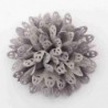 Szín: Ezüst klip nélkül - 5 DB 8,5 cm-es 3,4&quot  Beauty Handmde Fabric Virágok Hajhoz Kiegészítők Sifon hajvirág