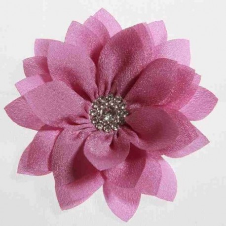 Szín: Levendula - 5 DB 8,5 cm-es 3,4 hüvelykes lótusz sifon virágok gombbal lányoknak fejpántok Műszövet virág