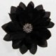 Fekete szín - 5 DB 8,5 cm-es 3,4 hüvelykes lótusz sifon virágok gombbal lányoknak fejpántok Műszövet virág