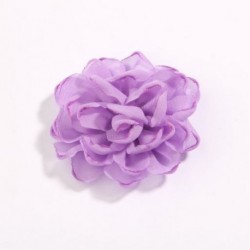 Szín: Levendula - 5db 7cm 2,7&quot  égetett szélű sifon szövet virágok butik esküvői dekorációhoz szatén virág