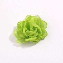 Szín: Lime - 5db 7cm 2,7&quot  égetett szélű sifon szövet virágok butik esküvői dekorációhoz szatén virág