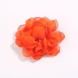 Szín: narancs - 5db 7cm 2,7&quot  égetett szélű sifon szövet virágok butik esküvői dekorációhoz szatén virág