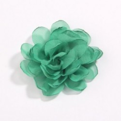 Szín: zöld - 5db 7cm 2,7&quot  égetett szélű sifon szövet virágok butik esküvői dekorációhoz szatén virág