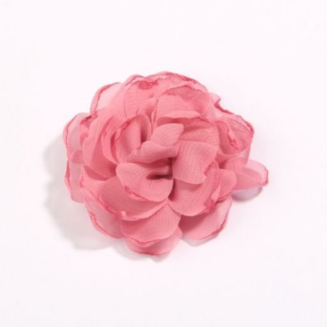 Szín: Dusty Pink - 5db 7cm 2,7&quot  égetett szélű sifon szövet virágok butik esküvői dekorációhoz szatén virág