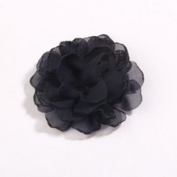 Szín: Navy - 5db 7cm 2,7&quot  égetett szélű sifon szövet virágok butik esküvői dekorációhoz szatén virág