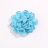 Szín: kék - 5db 7cm 2,7&quot  égetett szélű sifon szövet virágok butik esküvői dekorációhoz szatén virág