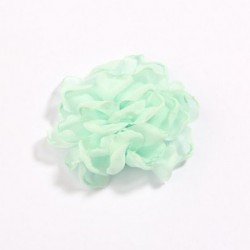 Szín: Aqua - 5db 7cm 2,7&quot  égetett szélű sifon szövet virágok butik esküvői dekorációhoz szatén virág