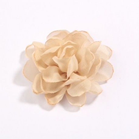 Szín: Khaki - 5db 7cm 2,7&quot  égetett szélű sifon szövet virágok butik esküvői dekorációhoz szatén virág