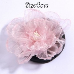 Szín: 11 - 5db Pink Series Rózsa Szövet Fej Virágok Kislányoknak Fejpántok Dekoráció Burn Chiffon Virág Hajcsatokhoz