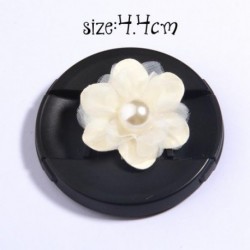 Szín: 2 - 5 db Ivory Cream Series Camellia Rose Chiffon Kézműves szövet virágok fejpántokhoz Haj Virág Kiegészítők