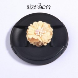 Szín: 6 - 5 db Ivory Cream Series Camellia Rose Chiffon Kézműves szövet virágok fejpántokhoz Haj Virág Kiegészítők