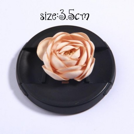 Szín: 7 - 5 db Ivory Cream Series Camellia Rose Chiffon Kézműves szövet virágok fejpántokhoz Haj Virág Kiegészítők