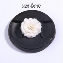 Szín: 9 - 5 db Ivory Cream Series Camellia Rose Chiffon Kézműves szövet virágok fejpántokhoz Haj Virág Kiegészítők