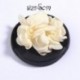 Szín: 11 - 5 db Ivory Cream Series Camellia Rose Chiffon Kézműves szövet virágok fejpántokhoz Haj Virág Kiegészítők